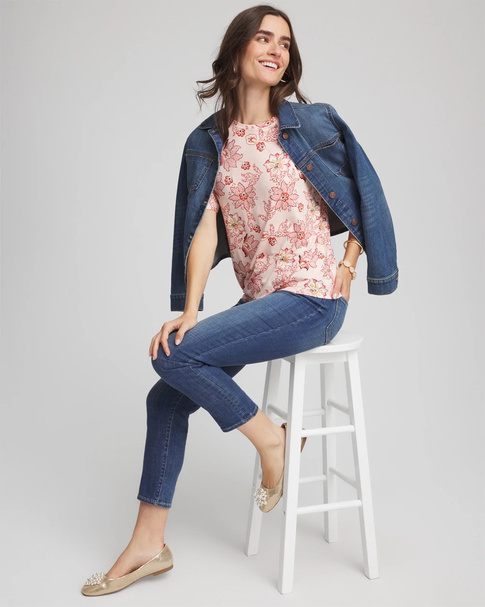 Chico's Women | Elbow Sleeve Tee SIESTA ROSE