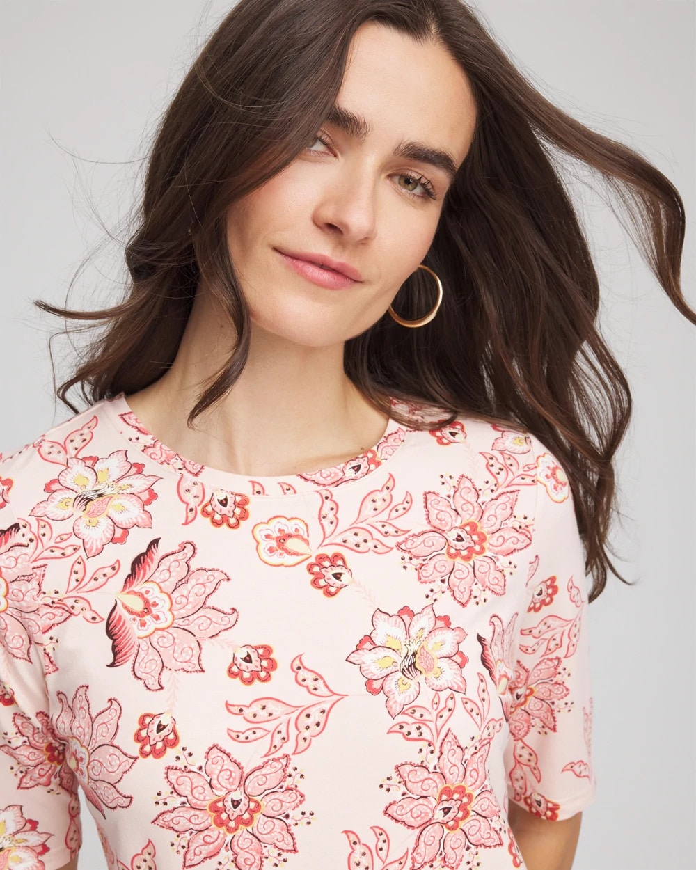 Chico's Women | Elbow Sleeve Tee SIESTA ROSE