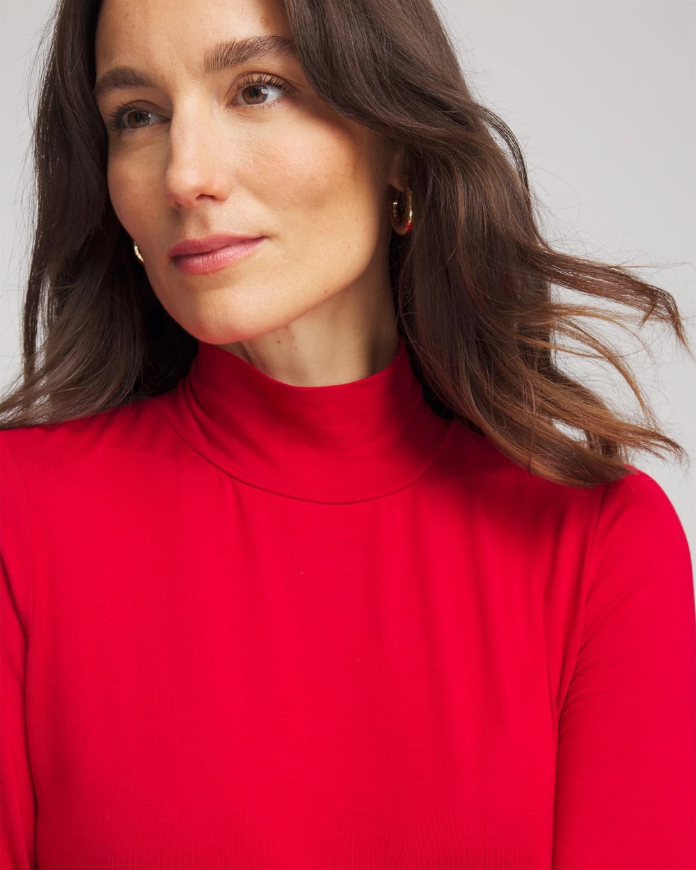 Chico's Women | Touch of Cool™ Mockneck Layering Tee CARMINE RED