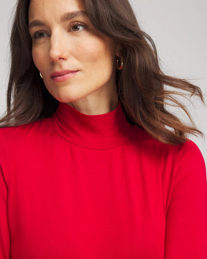 Chico's Women | Touch of Cool™ Mockneck Layering Tee CARMINE RED