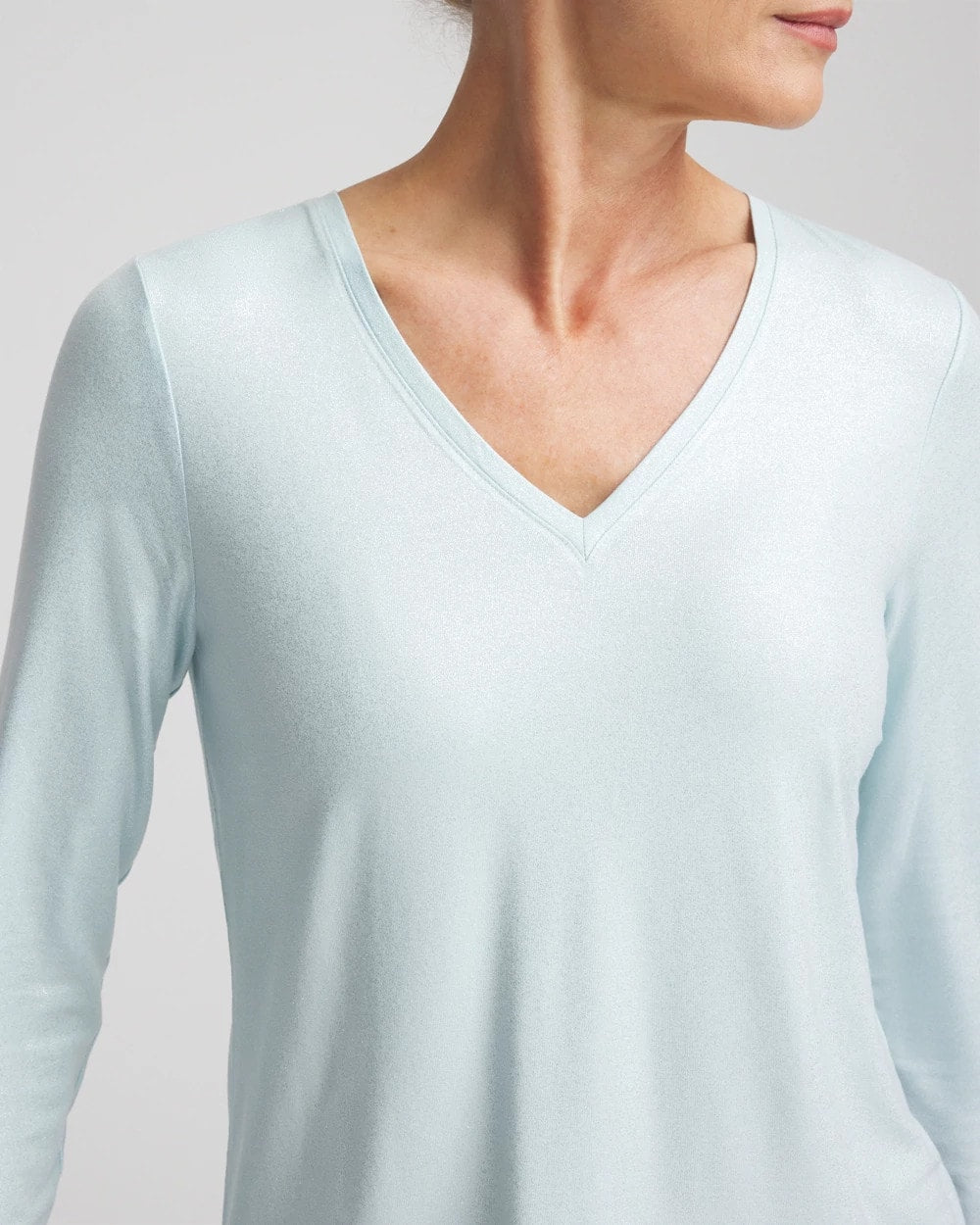 Chico's Women | Foiled Touch of Cool™ Layering Tee BLUE MENTHE