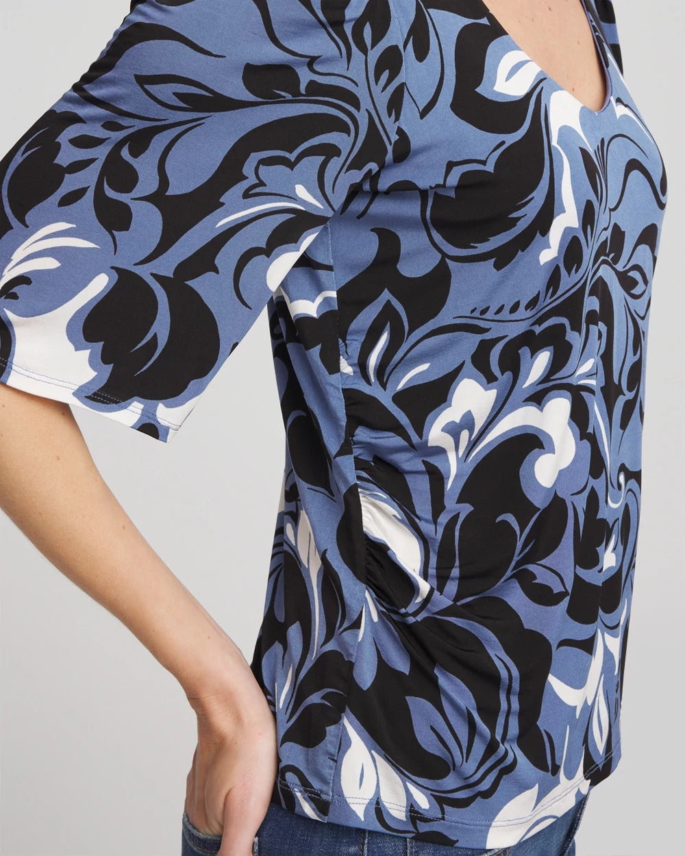 Chico's Women | Stretch-Knit Flutter-Sleeve Tee BLUE LOTUS