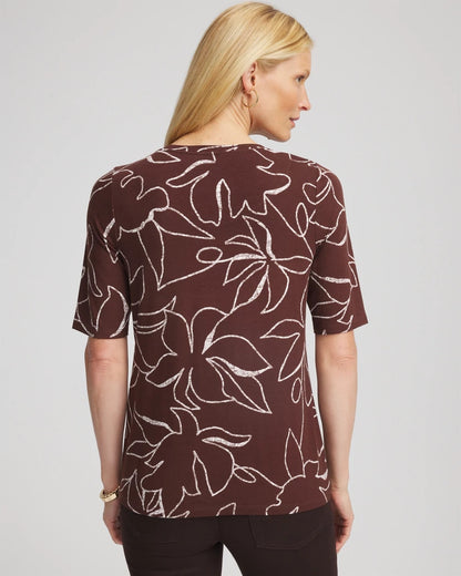 Chico's Women | Touch of Cool™ Elbow-Sleeve Perfect Tee CACAO