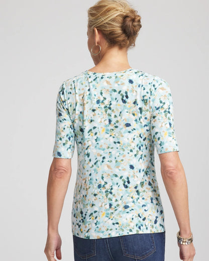 Chico's Women | Touch of Cool™ Elbow-Sleeve Perfect Tee BLUE MENTHE