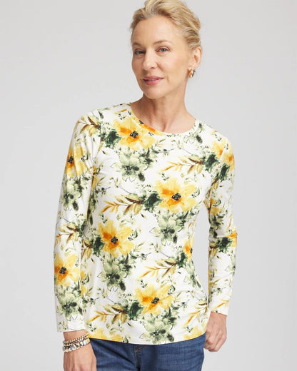 Chico's Women | Garden Touch of Cool™ Layering Tee ECRU