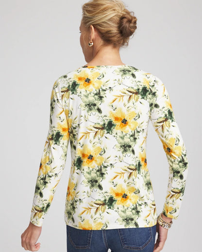 Chico's Women | Garden Touch of Cool™ Layering Tee ECRU