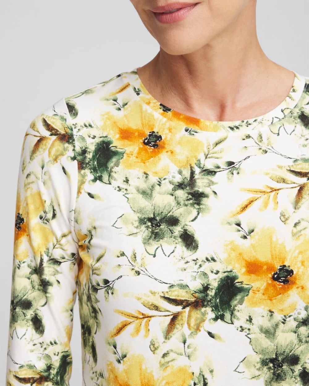 Chico's Women | Garden Touch of Cool™ Layering Tee ECRU