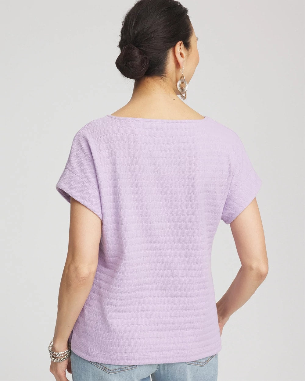 Chico's Women | Cap Sleeve Textured Tee GENTLE LAVENDER