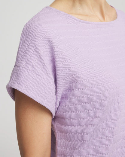Chico's Women | Cap Sleeve Textured Tee GENTLE LAVENDER