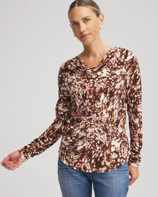 Chico's Women | Touch of Cool™ Cowlneck Tee CACAO