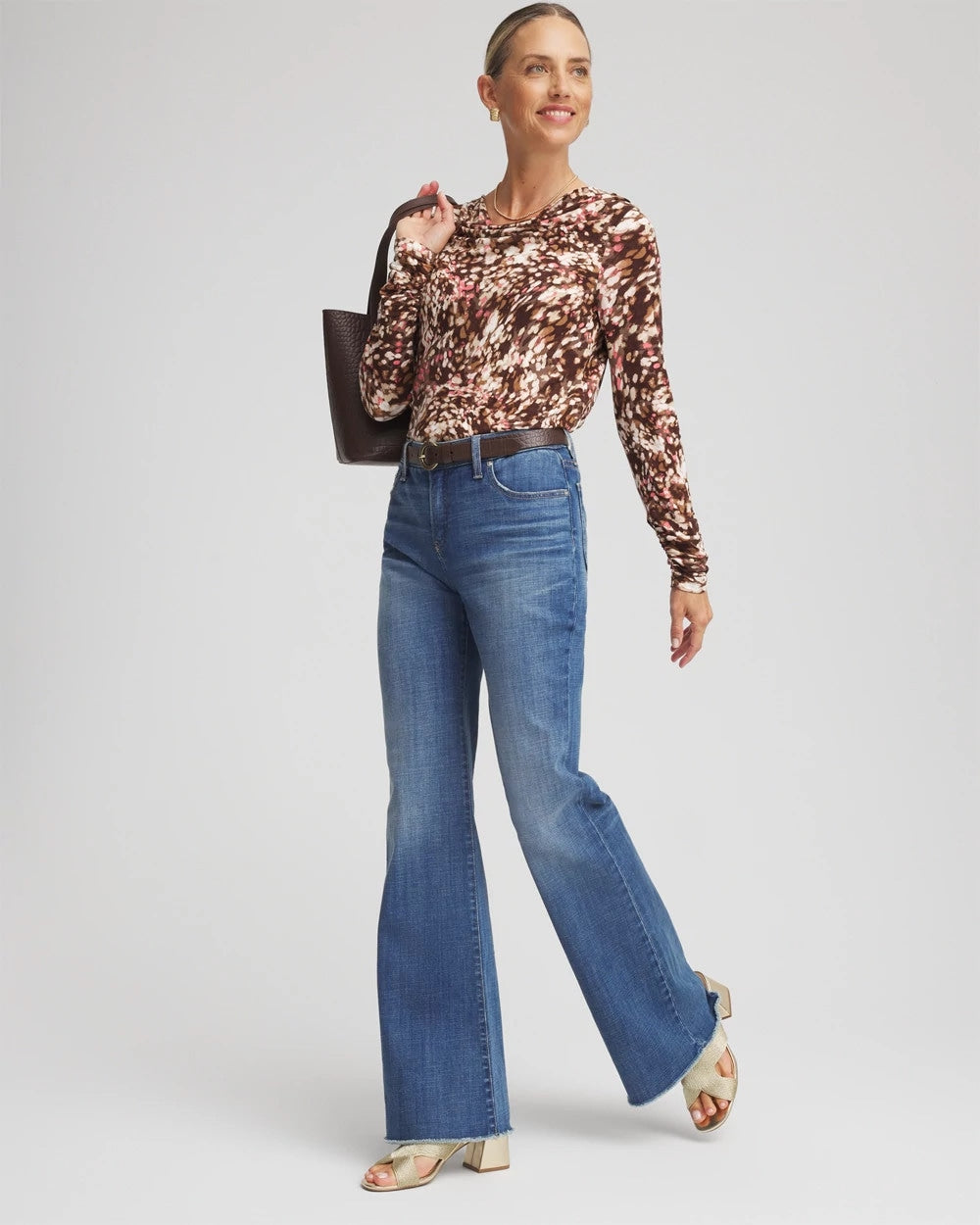 Chico's Women | Touch of Cool™ Cowlneck Tee CACAO