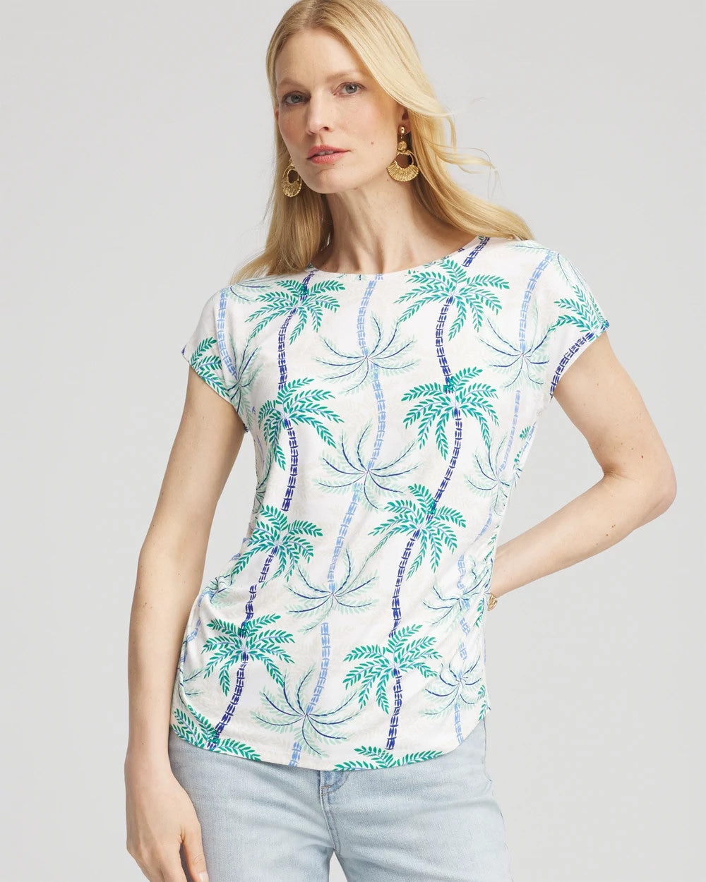 Chico's Women | Cap Sleeve Dolman Tee ALABASTER