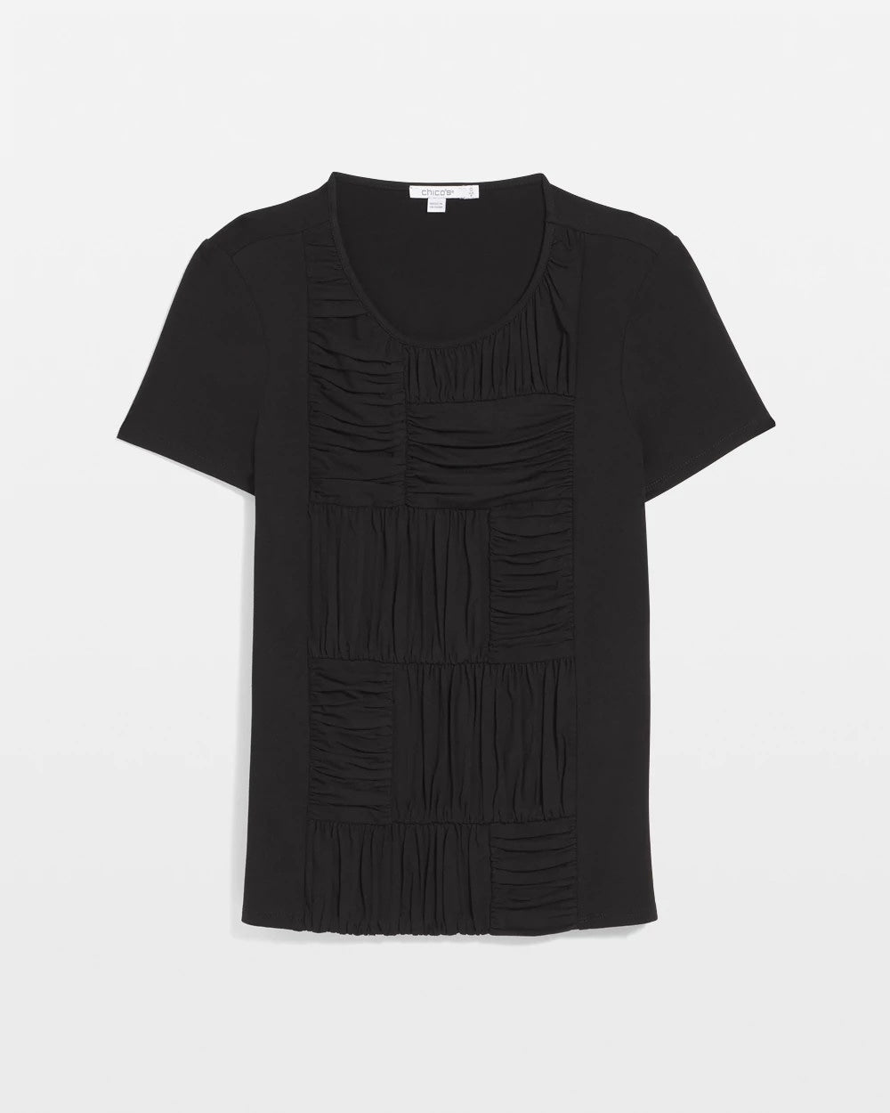 Chico's Women | Jersey Knit Ruched Front Tee BLACK