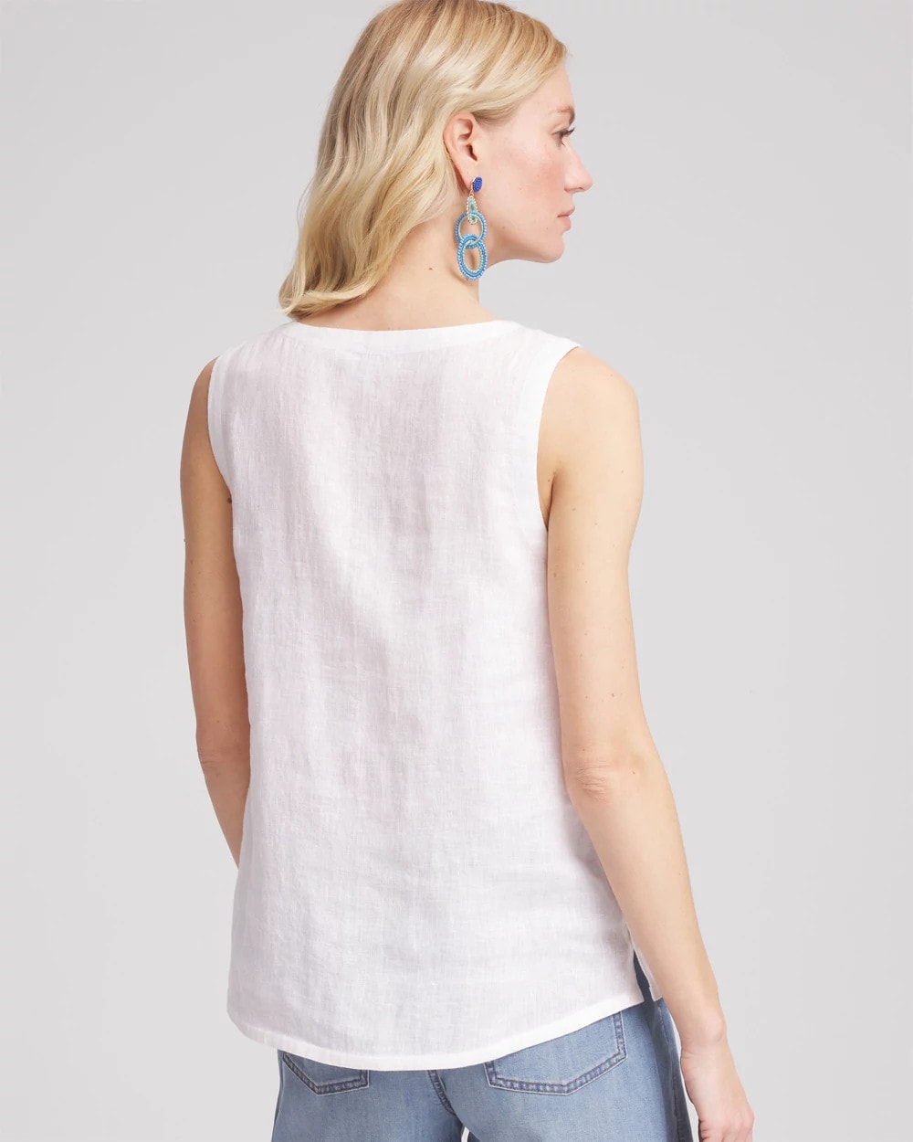 Chico's Women | Sleeveless Linen Tank Top ALABASTER