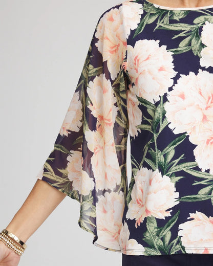 Chico's Women | Georgette Angel-Sleeved Top DARKEST SPRUCE