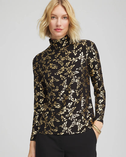Chico's Women | Touch of Cool™ Mockneck Layering Tee BLACK