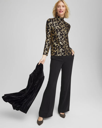 Chico's Women | Touch of Cool™ Mockneck Layering Tee BLACK