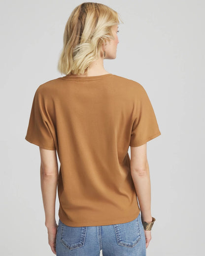 Chico's Women | Studded Tapered Dolman Top BURNT SIENNA
