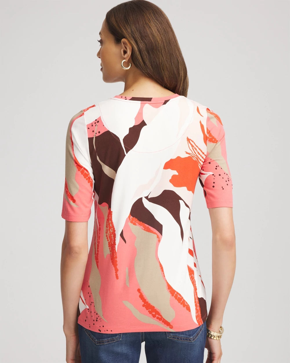 Chico's Women | Touch of Cool™ Elbow-Sleeve Perfect Tee SIESTA ROSE