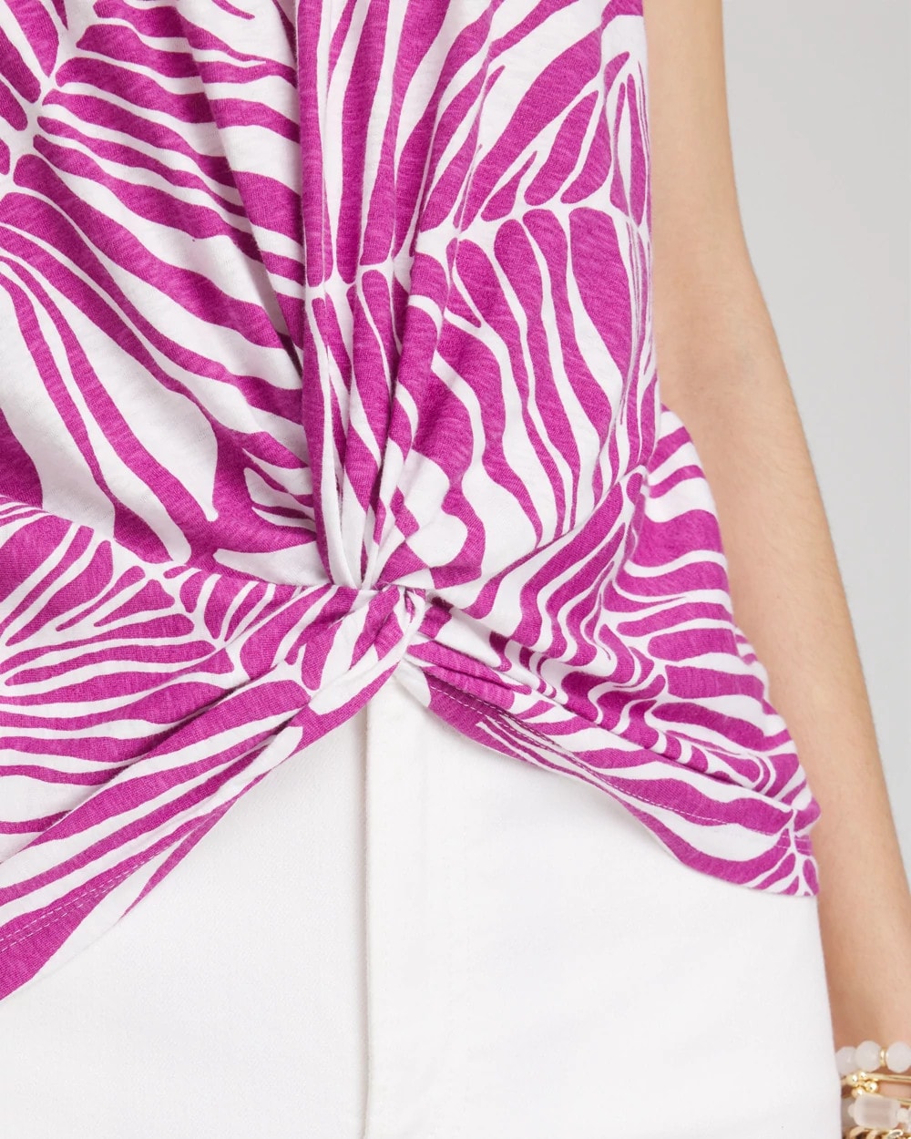 Chico's Women | Jungle Inverted Knot Front Tee AFRICAN VIOLET