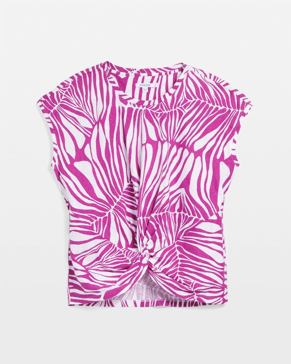 Chico's Women | Jungle Inverted Knot Front Tee AFRICAN VIOLET
