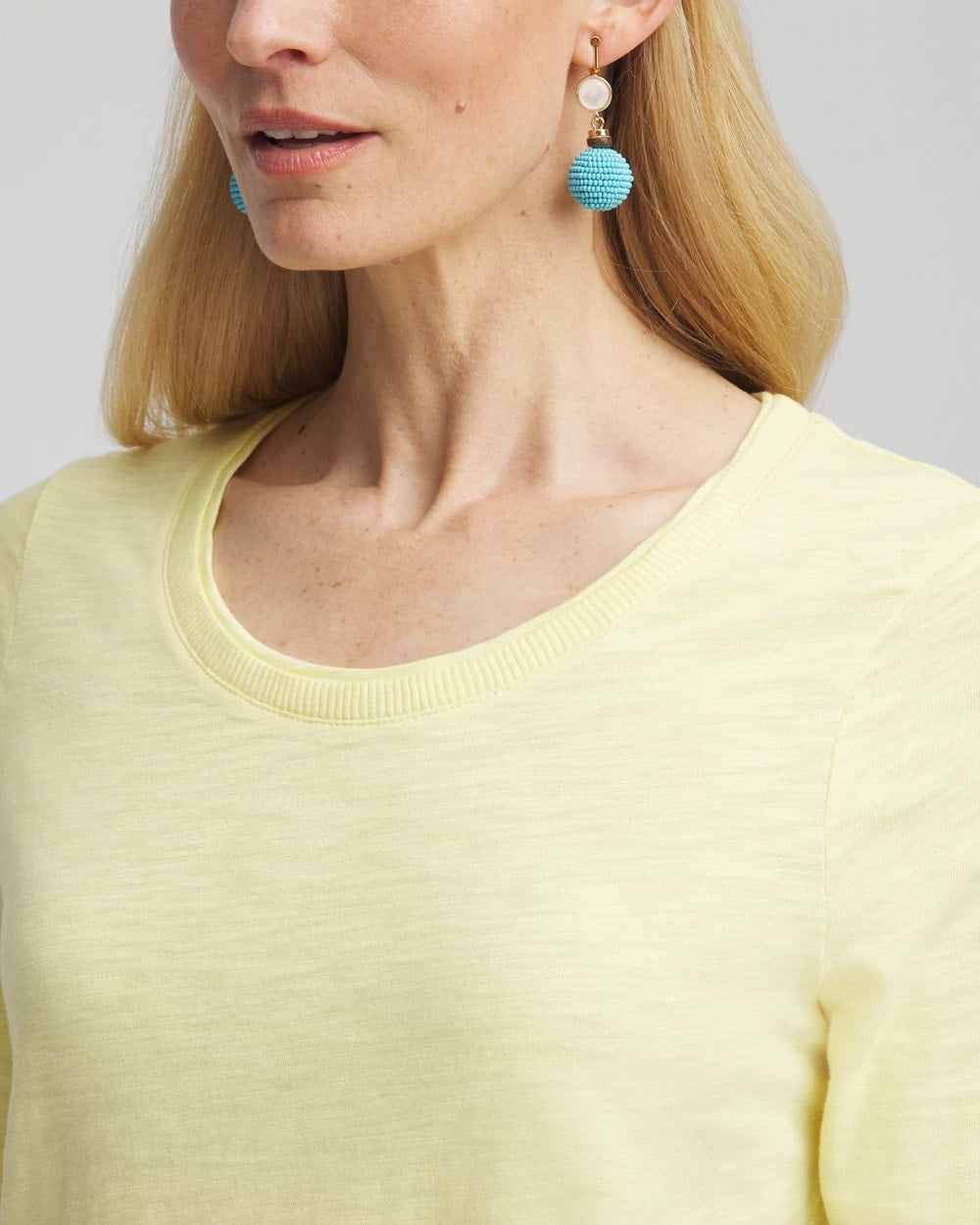 Chico's Women | Slub Elbow-Sleeve Tee BRIGHT YELLOW