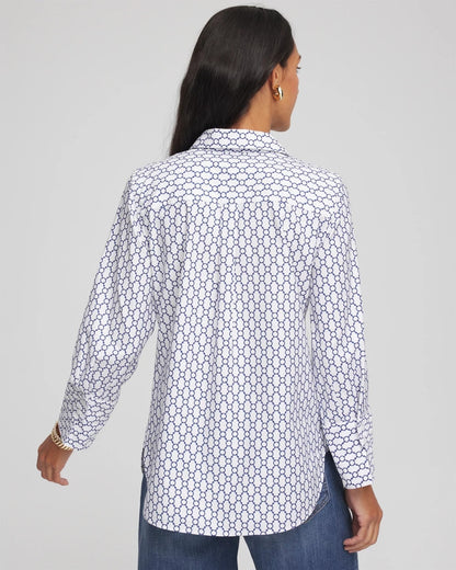 Chico's Women | No Iron™  Chain Connection Shirt PASSPORT BLUE