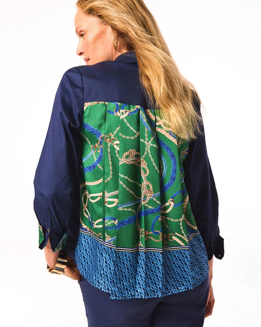 Chico's Women | Rope Status Nautical Shirt PASSPORT BLUE