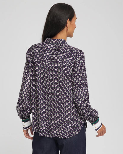 Chico's Women | Faux Silk Twill Shirt PASSPORT BLUE