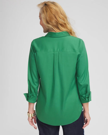 Chico's Women | No Iron™ Stretch Shirt JARDIN GREEN