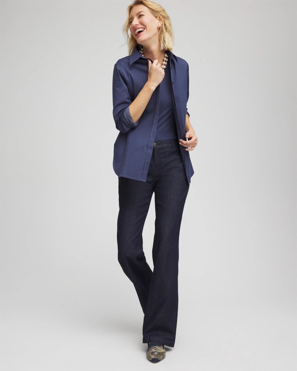 Chico's Women | No Iron™ Stretch Shirt INDIGO SKY