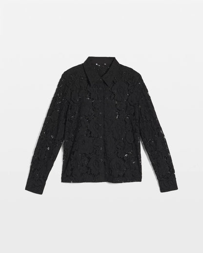 Chico's Women | Classic-Fit Collared Lace Shirt BLACK