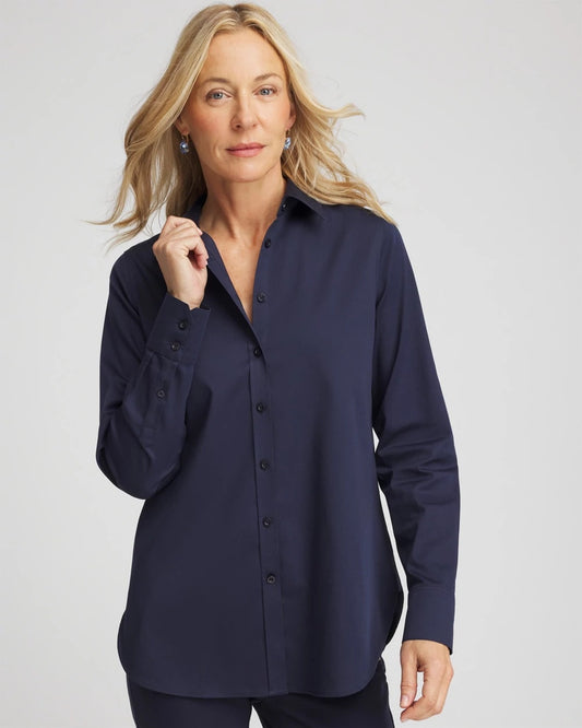 Chico's Women | No Iron™ Stretch Shirt CLASSIC NAVY