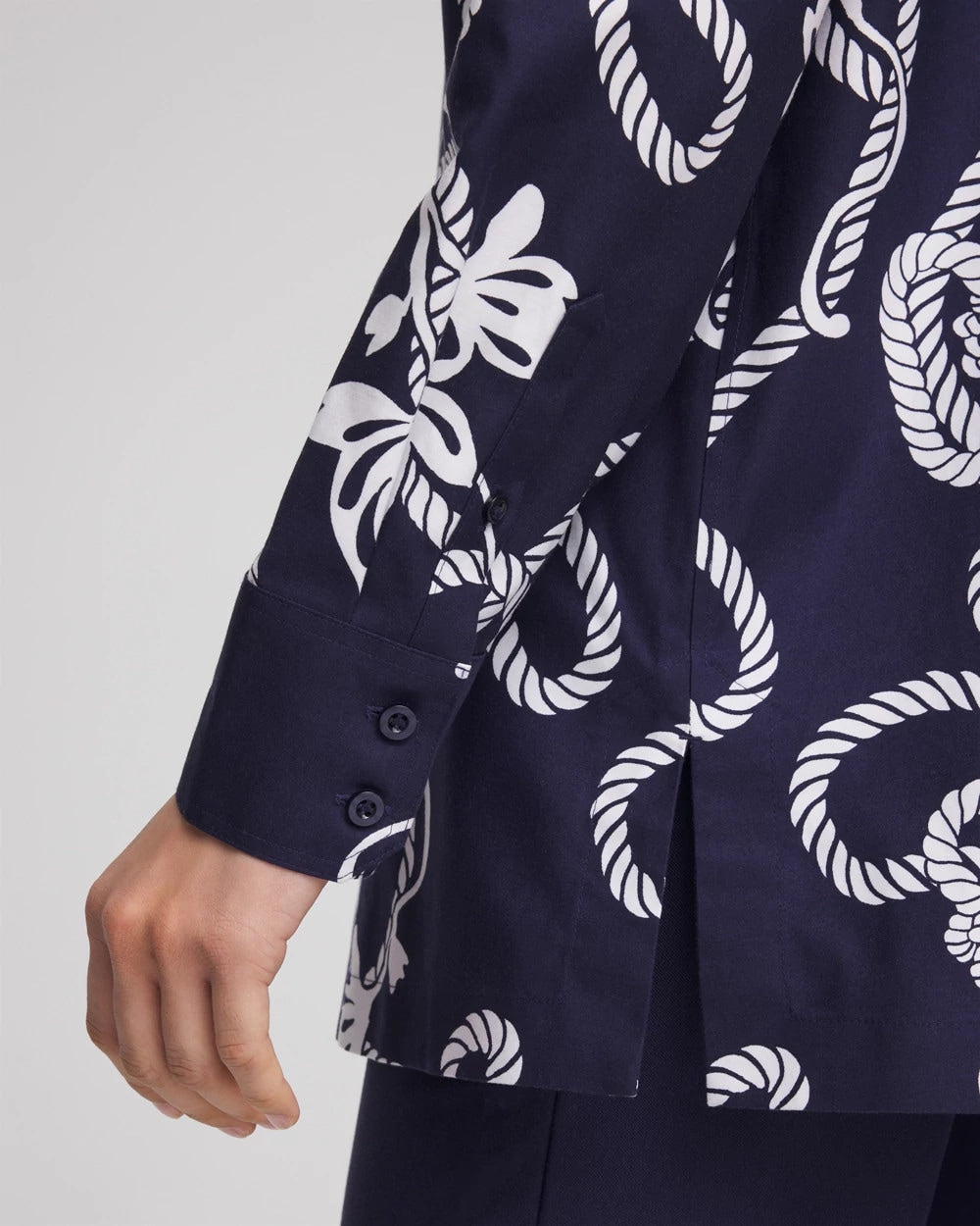 Chico's Women | No Iron™ Rope Print Tunic PASSPORT BLUE