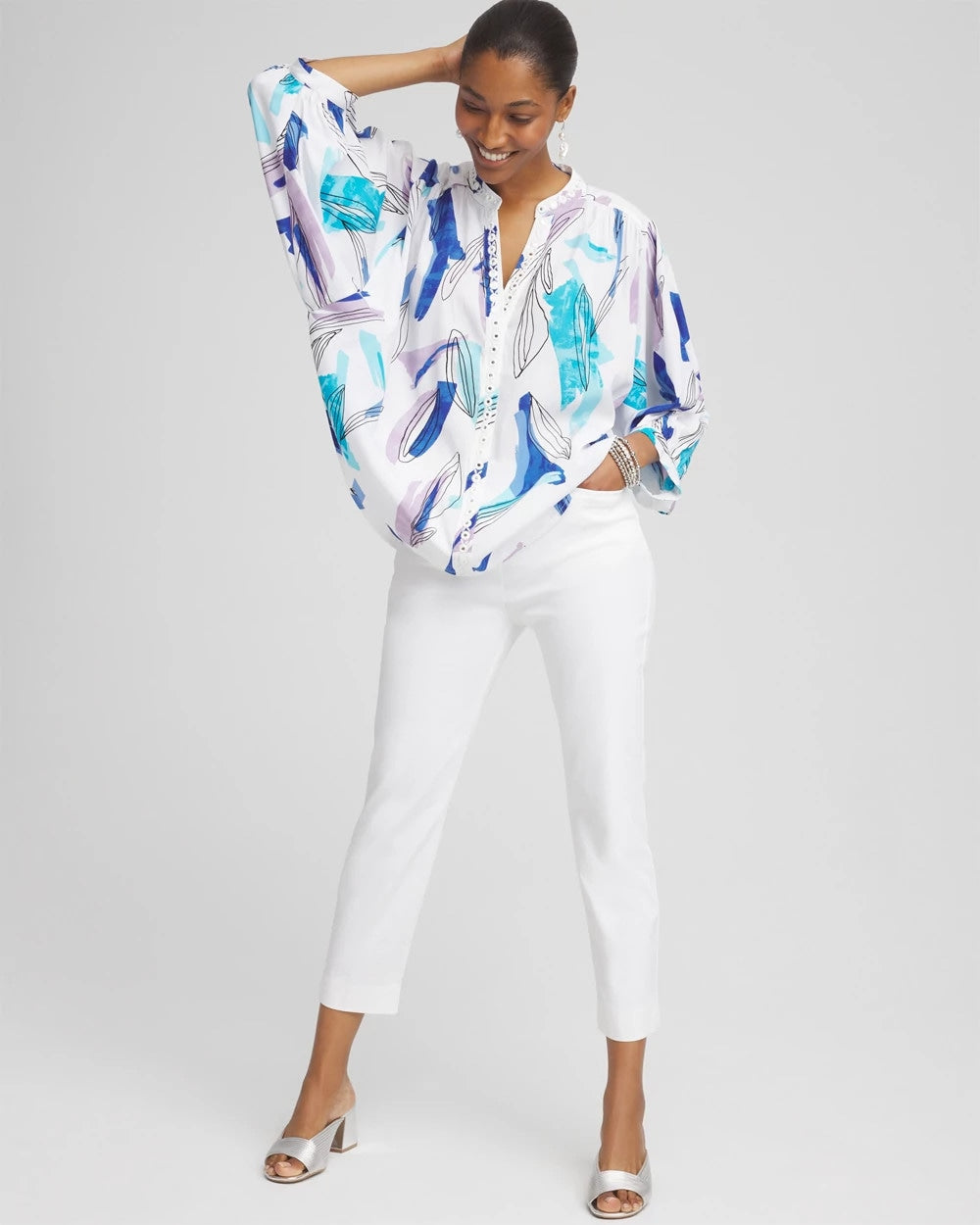 Chico's Women | Batwing Sleeve Top PARADISO BLUE