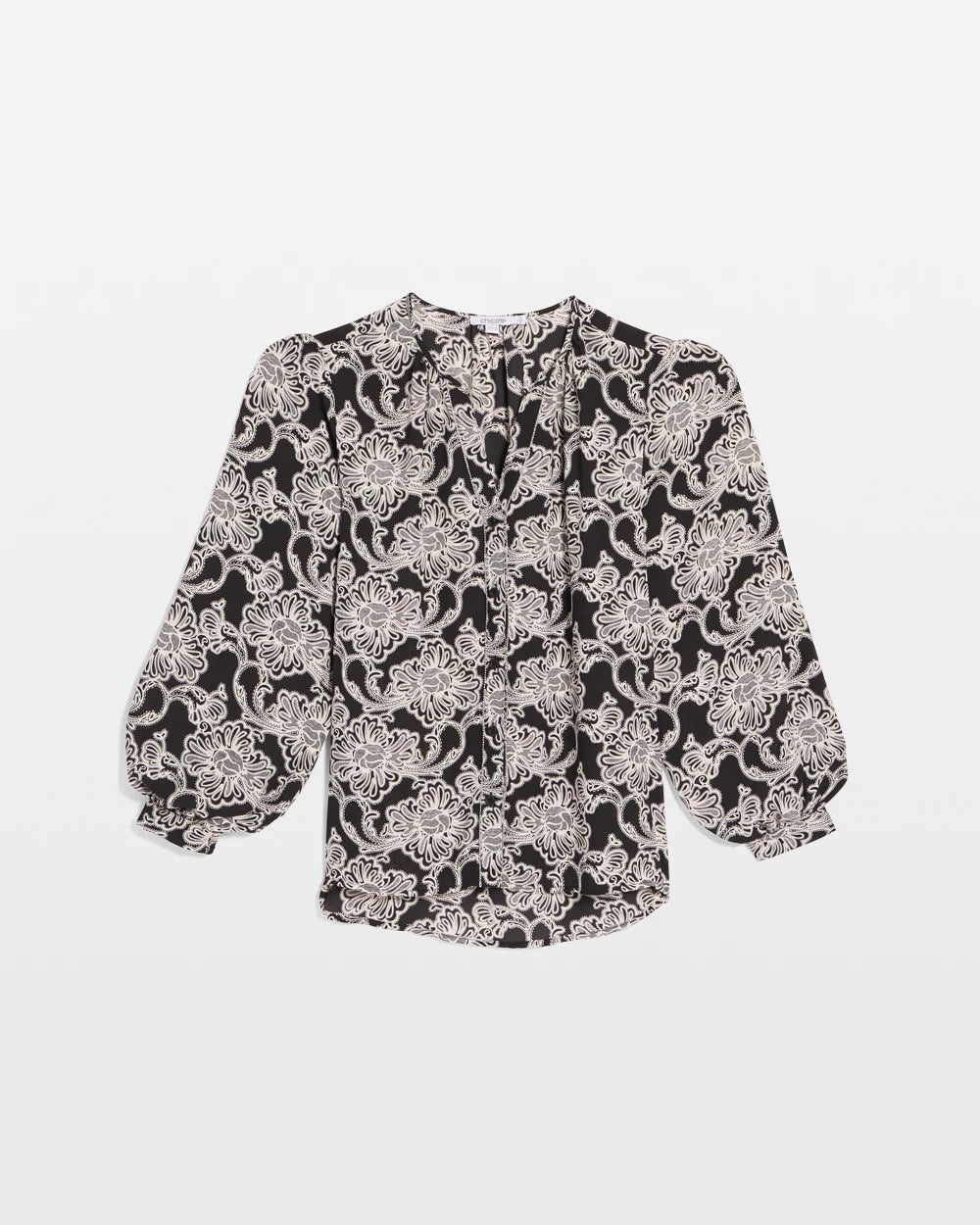Chico's Women | Caviar Bead Georgette Blouse BLACK