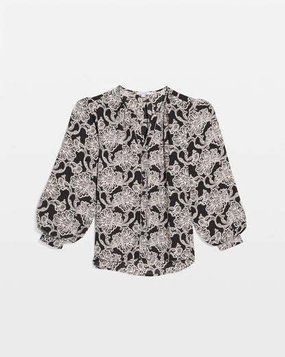 Chico's Women | Caviar Bead Georgette Blouse BLACK