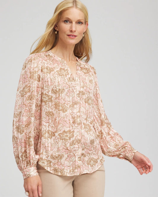 Chico's Women | Revival Bloom Chiffon Blouse BLUSHED