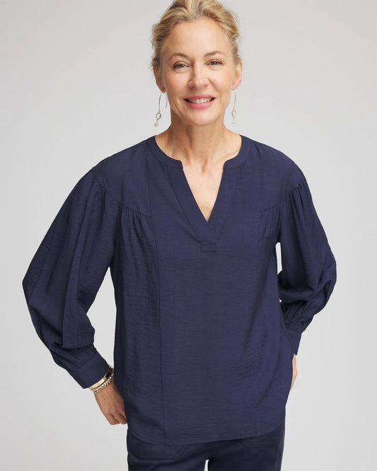 Chico's Women | Woven Relaxed-Fit Shirt PASSPORT BLUE
