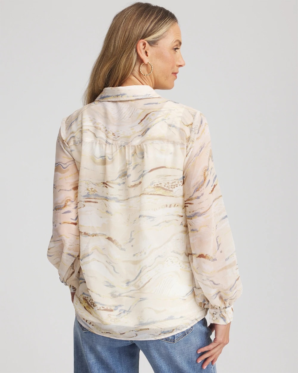 Chico's Women | Georgette Blouson Sleeve Blouse ECRU