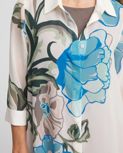Chico's Women | Travelers™ Artisanal Chiffon Tunic DARKEST SPRUCE