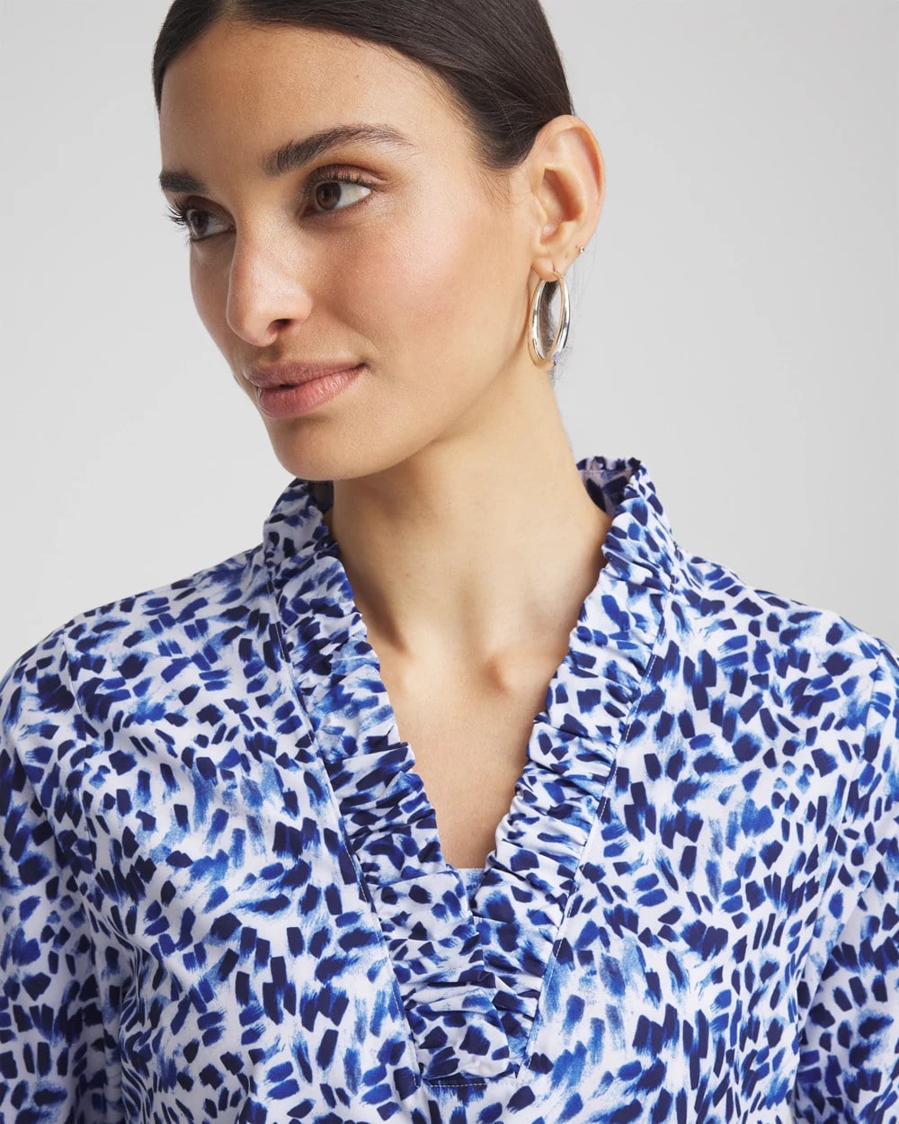 Chico's Women | Zenergy® UPF V-Neck Ruffle Top RICH COBALT