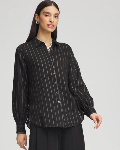 Chico's Women | Classic Soft Button-front Blouse BLACK