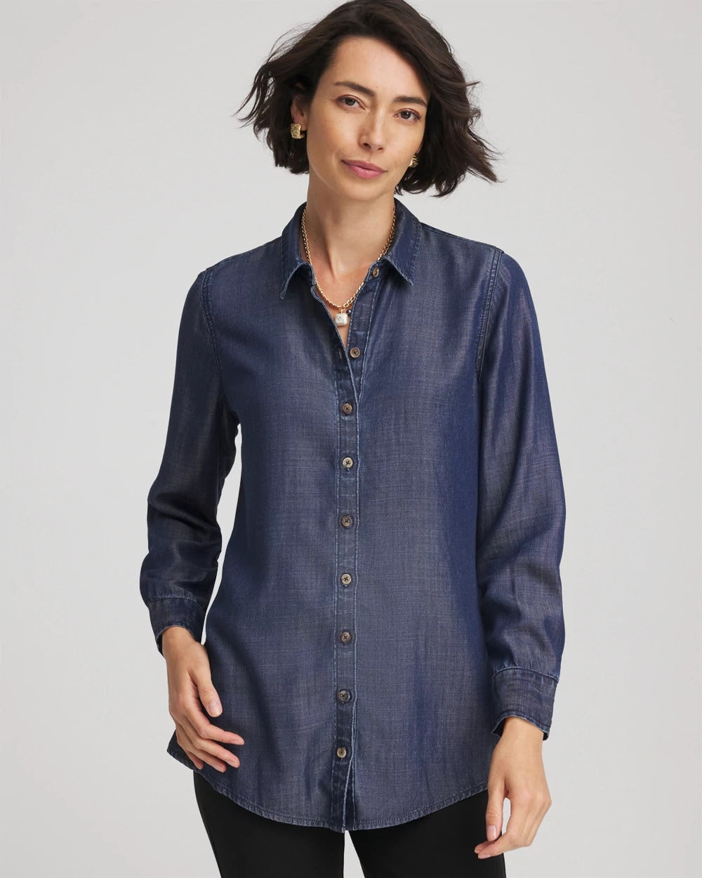 Chico's Women | Tencel™ Classic-Fit Denim Tunic ROSARIO INDIGO