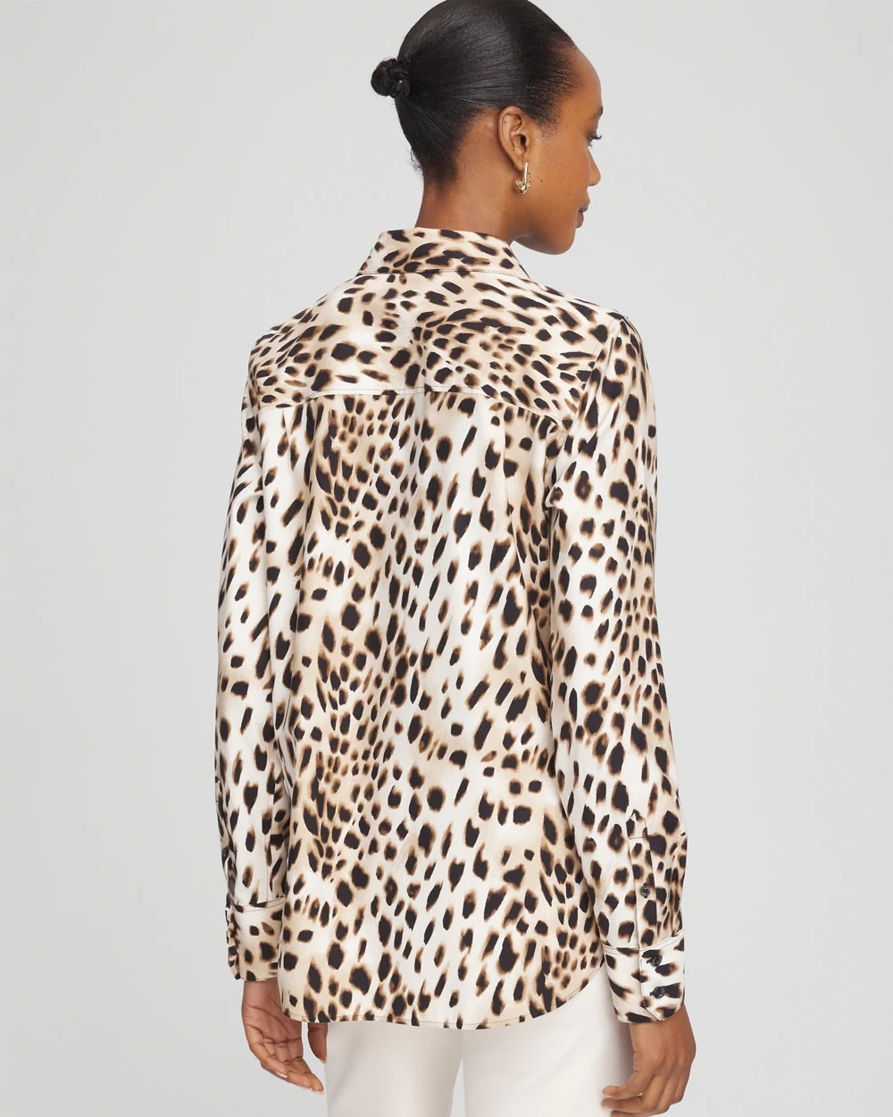 Chico's Women | No Iron™ Animal Print Shirt CARAMEL APPLE