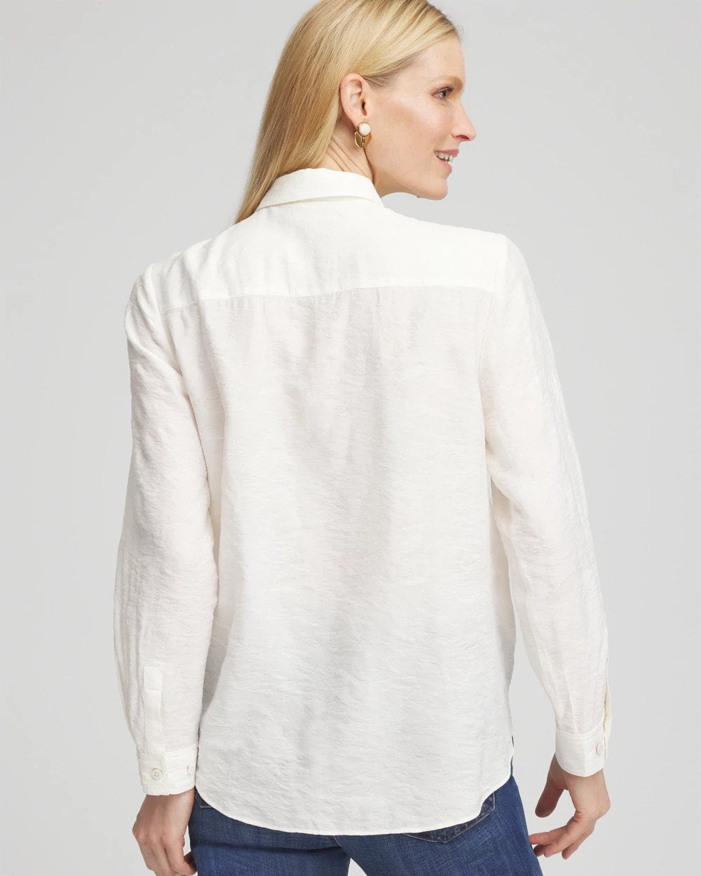 Chico's Women | Textured Tie-Front Pullover Top ECRU