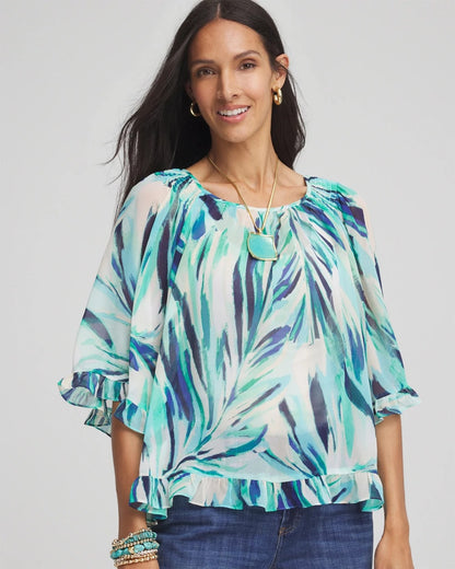 Chico's Women | Georgette Batwing Blouse SEASPRAY