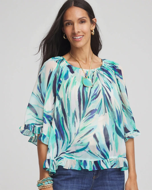 Chico's Women | Georgette Batwing Blouse SEASPRAY