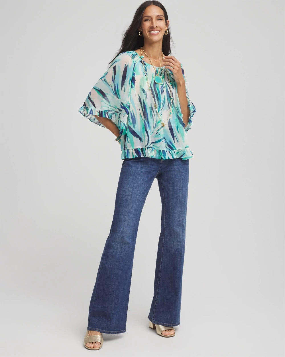 Chico's Women | Georgette Batwing Blouse SEASPRAY