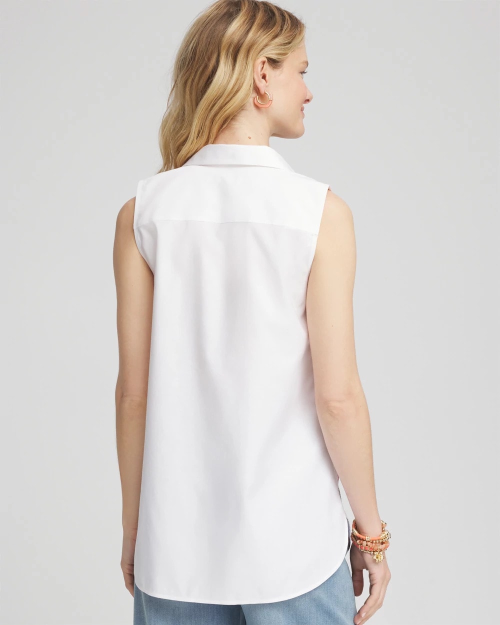 Chico's Women | No Iron™ Tropical Floral Sleeveless Shirt CRUSHED BERRIES